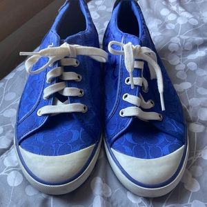 COACH Metallic Blue Converse style shoes